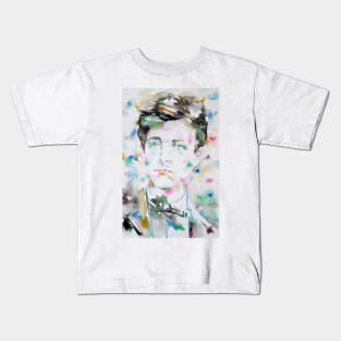 ARTHUR RIMBAUD watercolor portrait .3 Kids T-Shirt